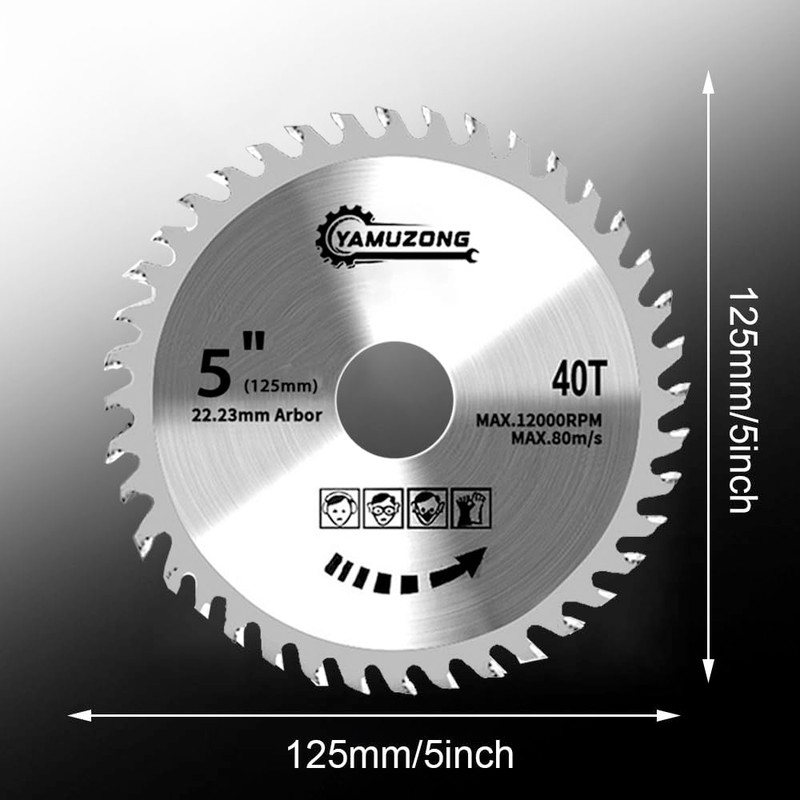5" Angle Grinder Circular Saw Blade 40 Teeth Woodworking Saws
