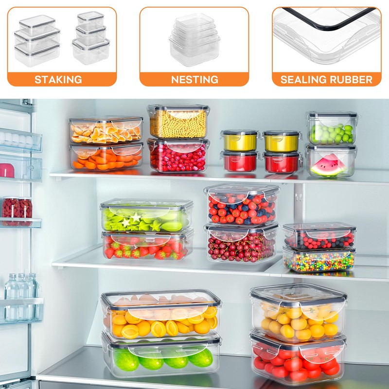 40 PCS Food Storage Containers with Lids Airtight (20 Containers