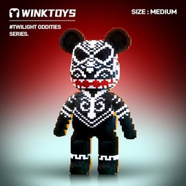 Bear Building Block,Winktoys building block, Bear Toys,Birthday Gift,Festival gift,building sets,Educational Building Blocks,Trend Decoration,Cool:_Black Totem Bear