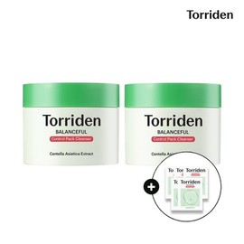 Toriden 밸런스풀 시카 포어 컨트롤 팩 클렌저 120g 2개 +(밸런스풀 컨트롤세럼 2mlx5매증정) Balanceful Cica Pore Control Pack Cleanser 120g 2 pcs + (Balanceful Control Serum 2ml x 5 sheets included)