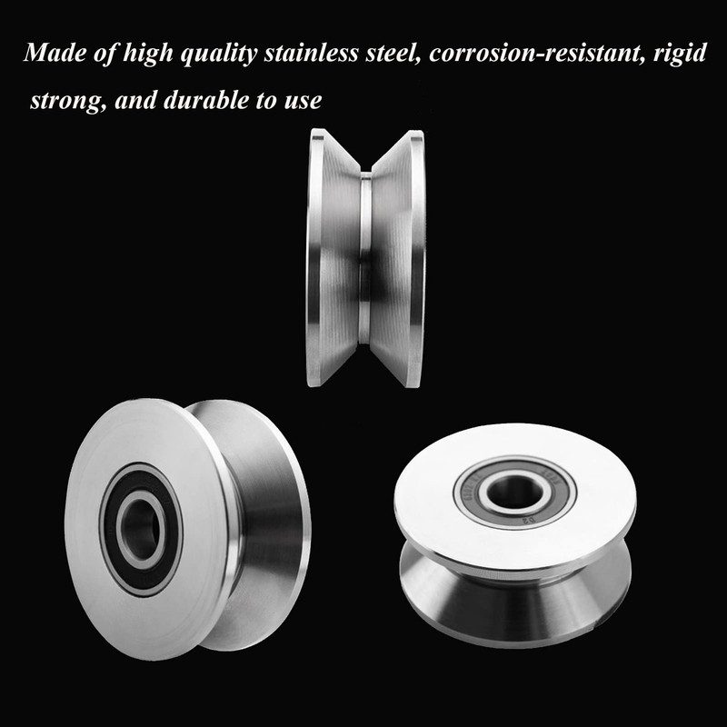 3in V Groove Wheel Stainless Steel Rolling Gate Wheels Slide