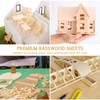 Fabbay 20 Pieces Basswood Sheets Thin Wood Sheets Craft Wood