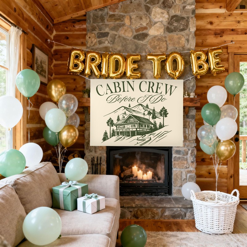Camping Bachelorette Decoration Sash Cabin Crew Before i Do Backdrop
