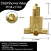 3360 Commercial 3 Way Diverter Shower Valve Compatible with Moen