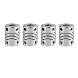 Jopto 4 Flexible Shaft Couplers 5mm to 8mm Stepper Motor Coupling Aluminum Alloy Connector Compatible with Creality CR-10 CR-10S S4 S5 Makerbot RepRap Prusa i3 3D Printer or CNC