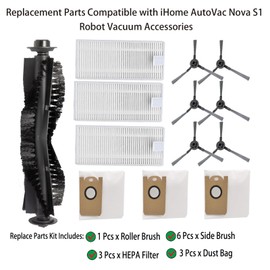 13 Pcs Replacement for iHome AutoVac Nova S1 Pro Robot Vacuum Accessories