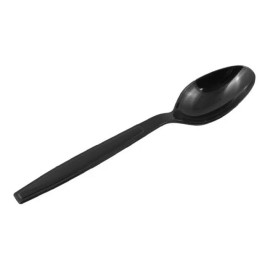 Freddy 1000 Pz Cuchara Pastel Cafetera Desechable Plástico *negra*