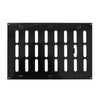 300x200mm (12x8") Sliding Grille Made of Sheet Steel – Black