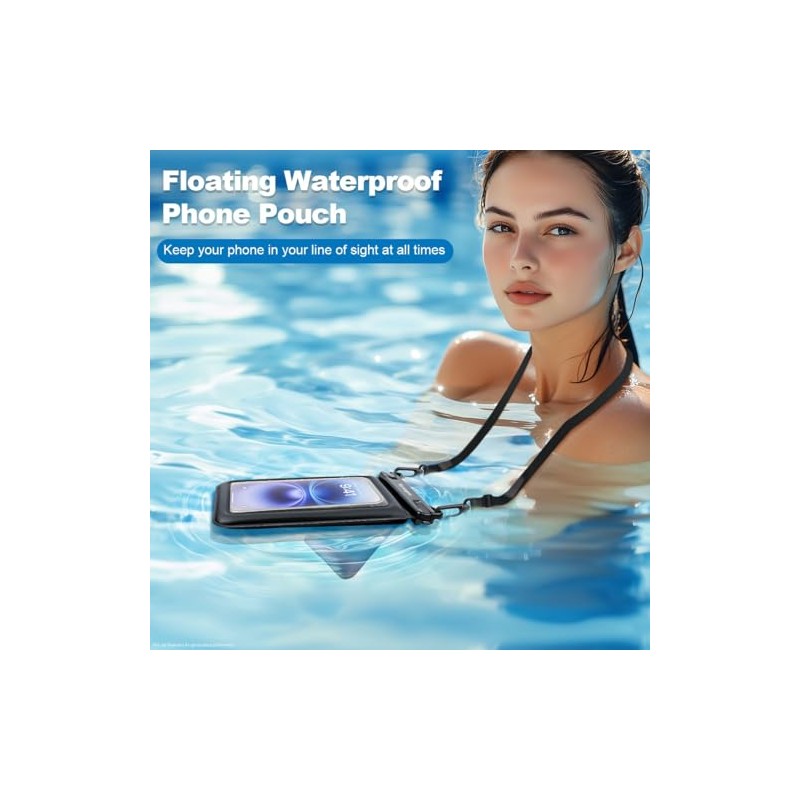 Rynapac Floating Waterproof Phone Pouch - 2 Pack for Beach