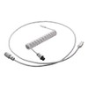 CableMod Pro Coiled Keyboard Cable (Sterling Foil White, USB A