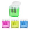 Pack of 4 Pencil Sharpeners with Container, Double Pencil Sharpener