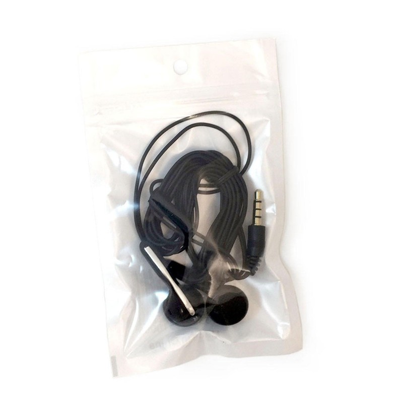 Avid Products AE-1M Disposable Stereo Black School Earbuds with Mic,