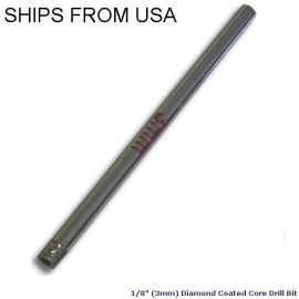 NEW LOT OF 4 STAINED GLASS LAPIDARY 1/8" DIAMOND CORE DRILL BIT JEWELRY TOOL