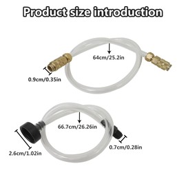 Hydraulic Steering Bleed Kit - PVC Transparent Hose, 21.85" & 17.9" Lengths, by BLUE ELF for Seastar - Includes Bridge Hose, Bottle Hose & Hose Clamps (4x) for Efficient Steering System Maintenance