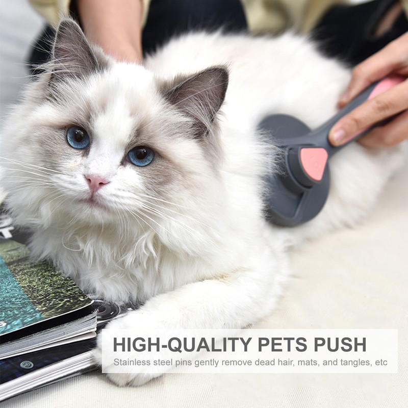 Cat Self Cleaning Slicker Brush Dog Brush Pets Push Hair