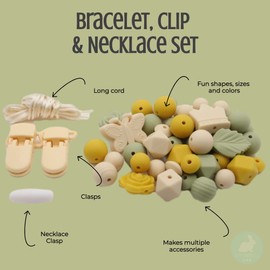 Blue Rabbit Co Silicone Beads for Keychain Making, Necklace, Bracelet, Mixed Bulk Beads & Bead Assortments, Silicon Beads (Desert Mix)