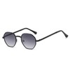 YAMEIZE Metal Small Round Irregular Rimless - Sunglasses for Women