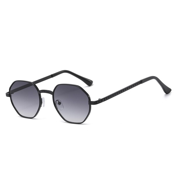 YAMEIZE Metal Small Round Irregular Rimless - Sunglasses for Women