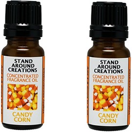 Set of 2 - Concentrated Fragrance Oil - Candy Corn: A Warm Vanilla Candy w/top Notes of Butter w/a Slight Down of Almond. Infused w/Essential Oils.(.33 fl.oz.)
