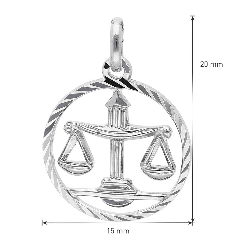 trendor Libra Zodiac Necklace 925 Silver Timeless Necklace for Men