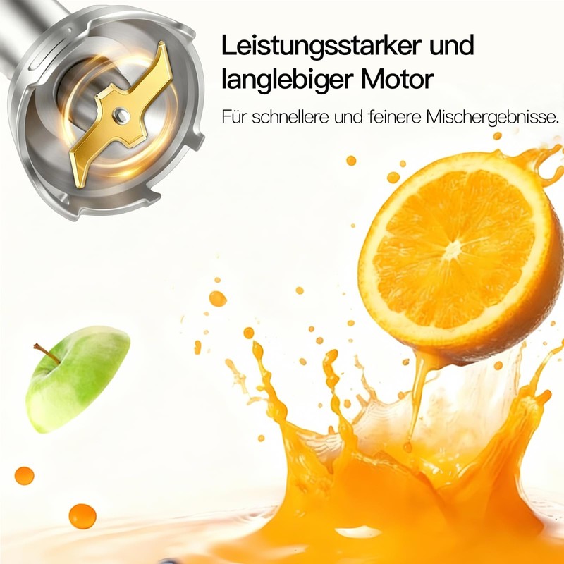 MegaWise 3-in-1 Hand Blender Set with Variable Speed Control, 400W