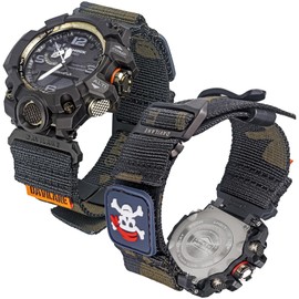 DAVILANE Nylon Military Watch Band for Casio G-shock GWG-1000 GWG1000, 16mm Quick Release Watch Band with Swappable Patches & G-Hook Closure