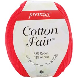 Premier Yarns Cotton Fair Solid Yarn-red
