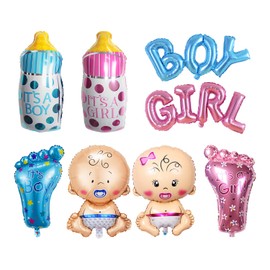 8 Gender Party Decoration Balloons, Party Decoration Balloons for Boys or Girls, Gender Revelation Bottle Balloons, Gender Reveal Party Table Decorations