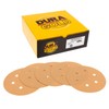 Dura-Gold Premium 120 Grit 6" Gold Sandpaper Discs, 6 Hole