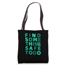 Light Teal Aqua Stay Safe Light Teal Aqua Graphic Tote Bag