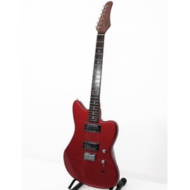 KGD Jazzmaster Mahogany Solid Body Electric Guitar,Roasted Maple Neck and Rosewood fingerboard,Bone Nut,6-String H-H Guitar,Professional/Full Size/Electric Guitars for Adults