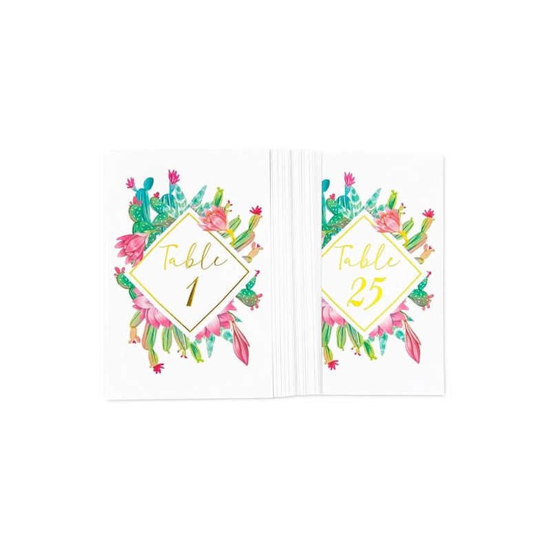 Números de mesa de boda suculentos, 1 – 25, decoración