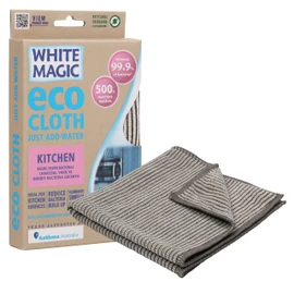White Magic Kitchen Microfibre Eco Cloth, ideal for Kitchen Surfaces.