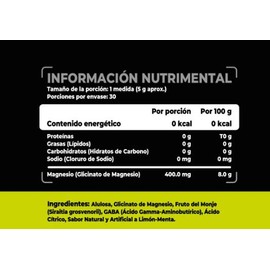 Calmnesium, Suplemento de Magnesio y GABA, Para Relajación y Mejor Sueño, Polvo, 400mg Glicinato de Magnesio, Sabor Limón-Menta