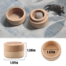 Wooden Pet Memorial Box Carved Souvenir Box Fur Keep Sake Gift For Lost Pet (2pcs Box)