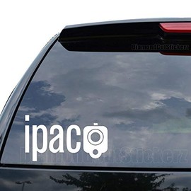 DiamondCutStickerz iPac Gun Pistol Decal Sticker Car Truck Motorcycle Window Bumper Laptop Wall Decor - Size (18 inch / 46 cm Wide) - Color (Gloss White)