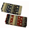 Jidai Komon Bill Long Wallet, Japanese Pattern, Okame Hyottoko Red,