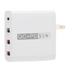53W 4 Port Mobile Phone Charger 20W PD QC3.0 Fast