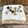 PIERCINGLINE Titanium Labret Stud Internal Thread | 3 Balls |