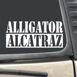 Alligator Alcatraz 7" x 3.25" Decal for Car, Truck, RV, Boat, Laptop, etc