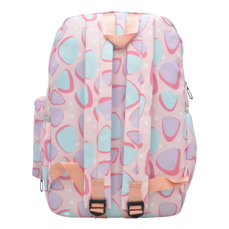 Lluvia Mochila Figuras De Colores Estampada Rosa Primaria Ll23bjm082 Lluvia