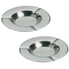 Citystores® 2 Pack 5" Stainless Steel Ash Tray – 12cm