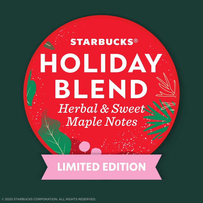 Starbucks Holiday Blend Medium Roast Ground Coffee, 10 Ounce (Pack
