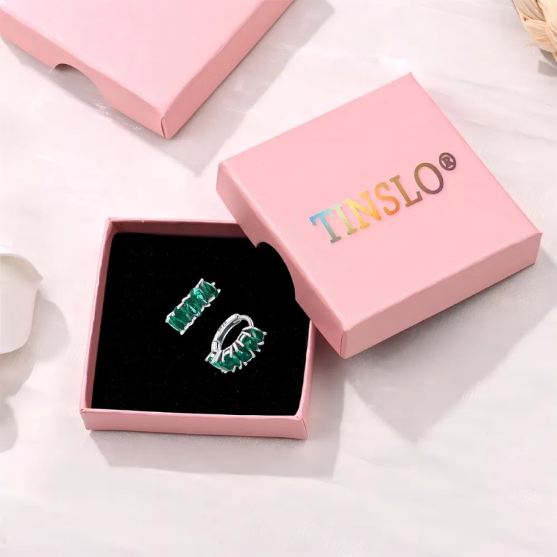 Pendientes De Aro Aretes S925 De Plata Con Circonitas Azule