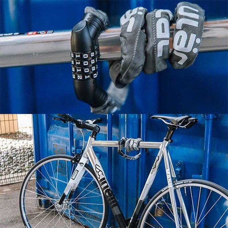 ULAC Bicycle Chain Lock Key Dial Lock Cable Lock Bike