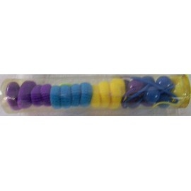 18 Pack New Hair Scrunchies Purple, Blue and Yellow