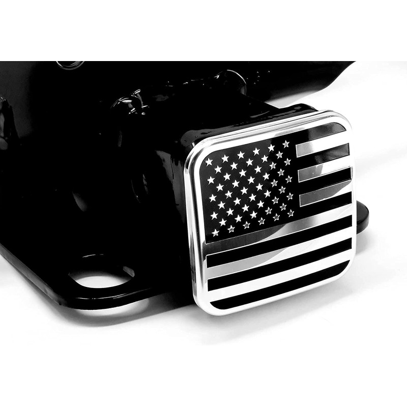 eVerHITCH USA Metal Flag Hitch Cover (Fits 2" Receiver, Black