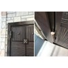 ATTAS Door Hinge for Welding, Galvanised Metal with Spring, 2