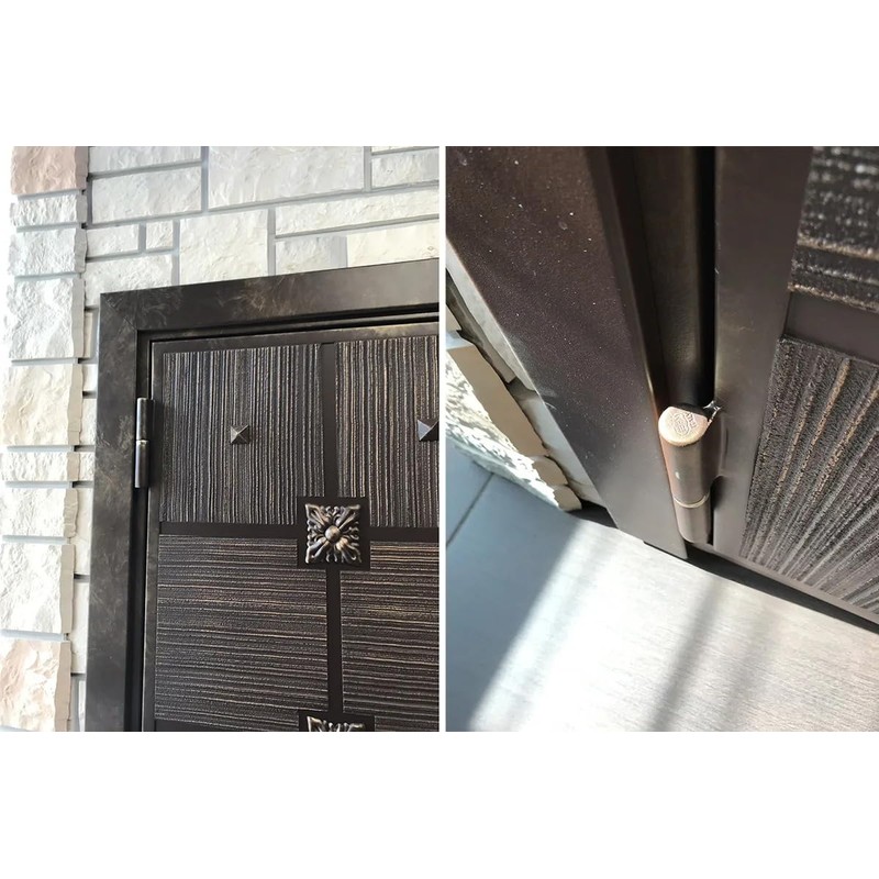 ATTAS Door Hinge for Welding, Galvanised Metal with Spring, 2
