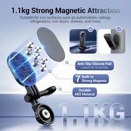 JJC Magnetischer Halterstand für Actioncam, Magnetischer Kamerahalter mit 1/4"-20 Schraubengrund für DJI Action 5 Pro 4 3 Hero Osmo Pocket3 Inst360 X4 ACE, Magnetadapter für Actioncam-Zubehör